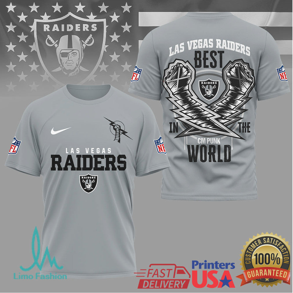 Las Vegas Raiders x CM Punk Best In The World Lifestyle T Shirt - Limotees LLC