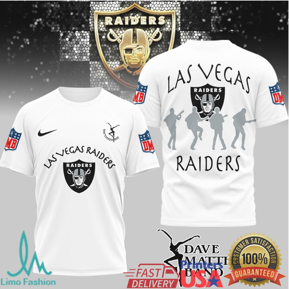 Las Vegas Raiders x Dave Matthews Band NFL Fan Mashup T Shirt - Limotees LLC