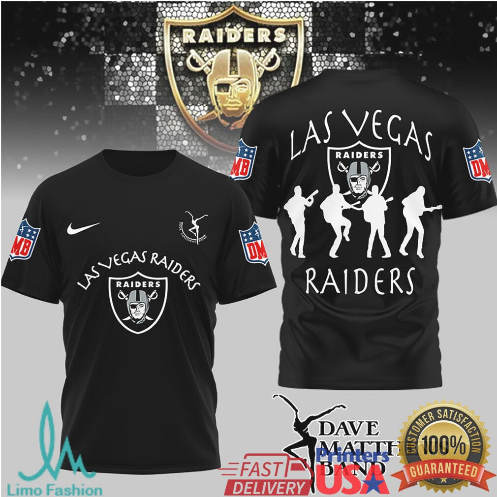 Las Vegas Raiders x Dave Matthews Band NFL Fan Mashup T Shirt - Limotees LLC