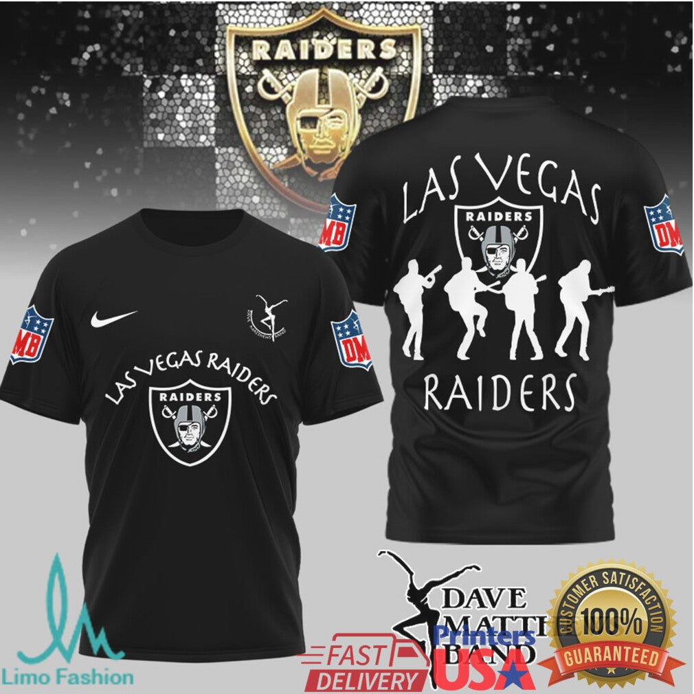 Las Vegas Raiders x Dave Matthews Band Rockstar Fan T Shirt - Limotees LLC