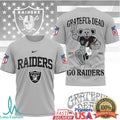 Las Vegas Raiders x Grateful Dead Dancing Bear NFL Football T Shirt - Limotees LLC
