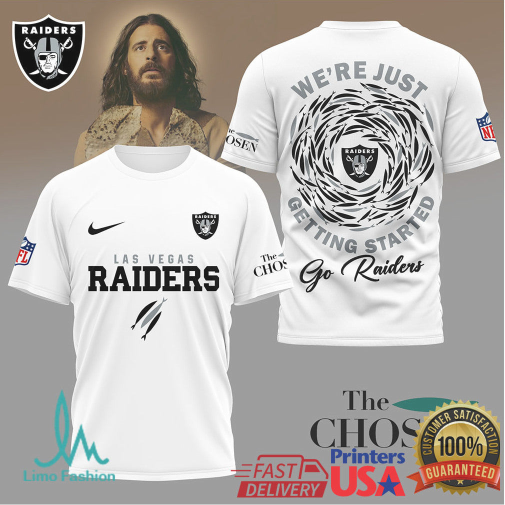 Las Vegas Raiders x The Chosen “We're Just Getting Started” Faith Fan Gear - Limotees LLC