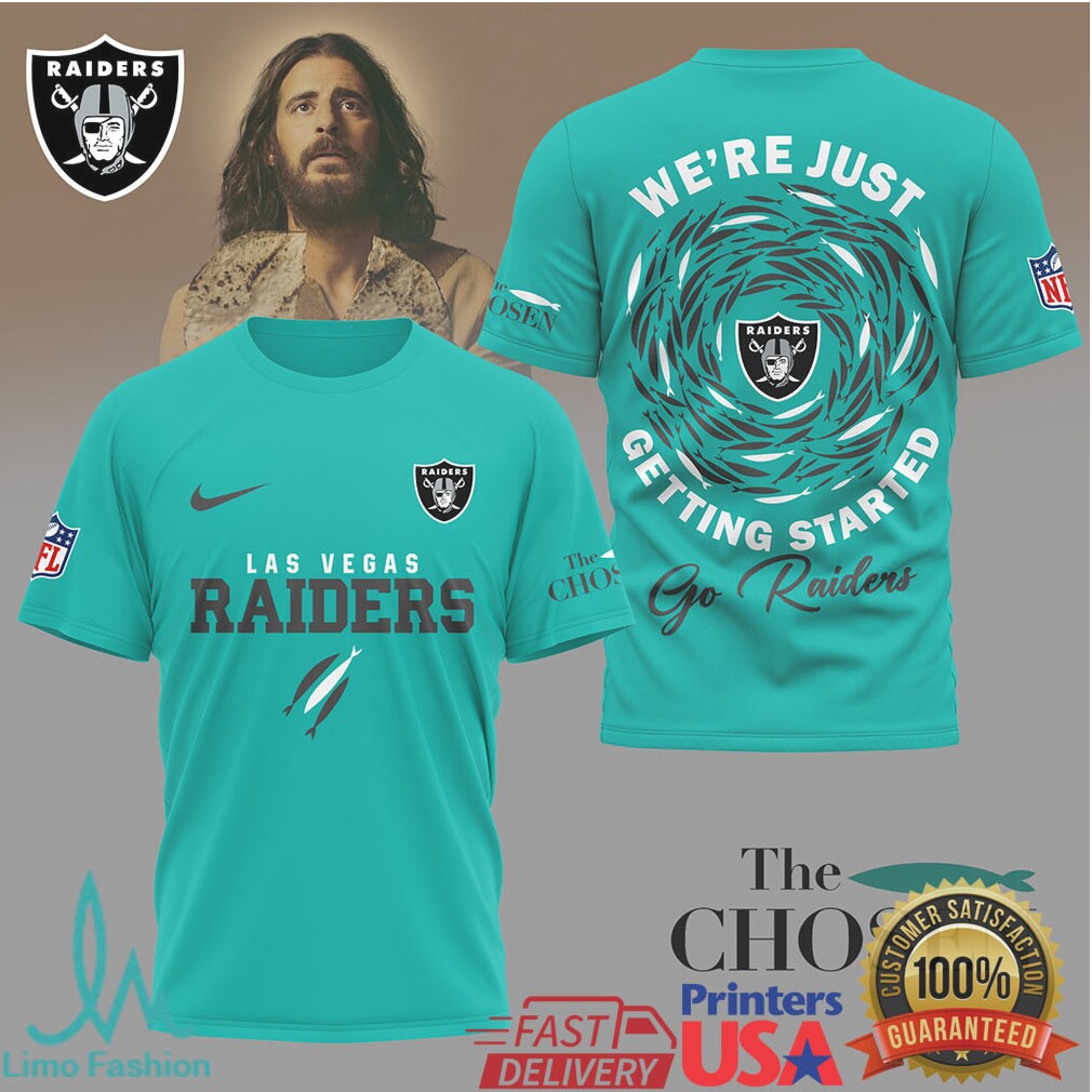Las Vegas Raiders x The Chosen “We're Just Getting Started” Faith Fan Gear - Limotees LLC