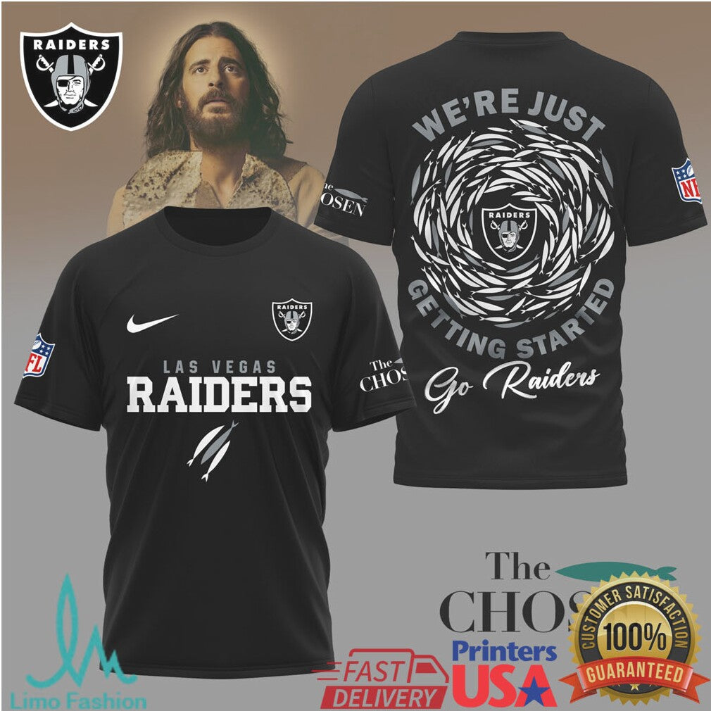 Las Vegas Raiders x The Chosen “We're Just Getting Started” Faith Fan Gear - Limotees LLC