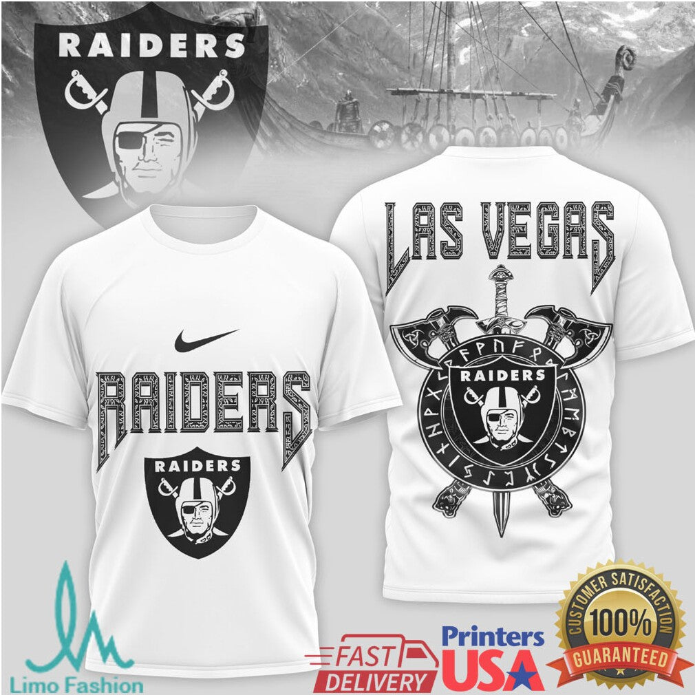 Las Vegas RaidersOfficial NFL Viking 3D Shirt - Limotees LLC