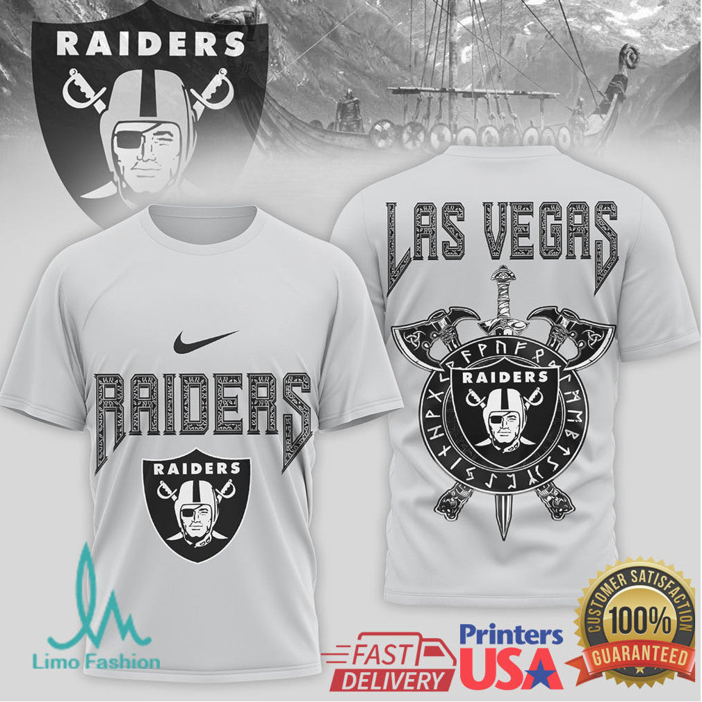 Las Vegas RaidersOfficial NFL Viking 3D Shirt - Limotees LLC