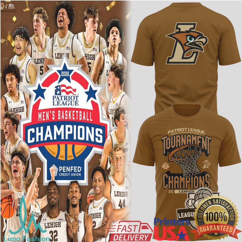 Lehigh Mountain Hawks Patriot League Men's Basketball Champions 2026 T Shirt - Limotees LLC