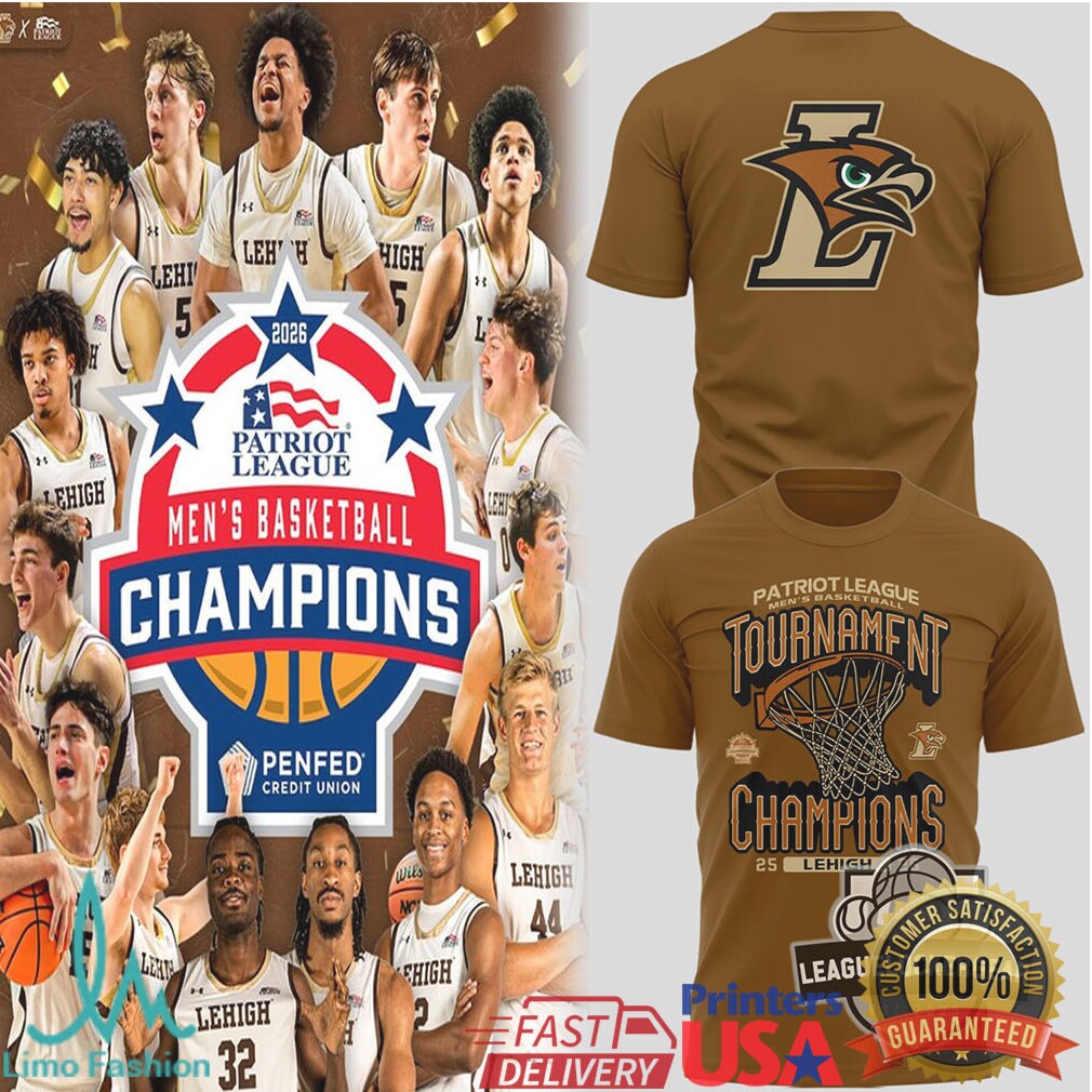 Lehigh Mountain Hawks Patriot League Men's Basketball Champions 2026 T Shirt - Limotees LLC