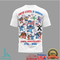 Lilo & Stitch Collection 250th Anniversary USA 1776 2026 Patriotic T Shirt - Limotees LLC