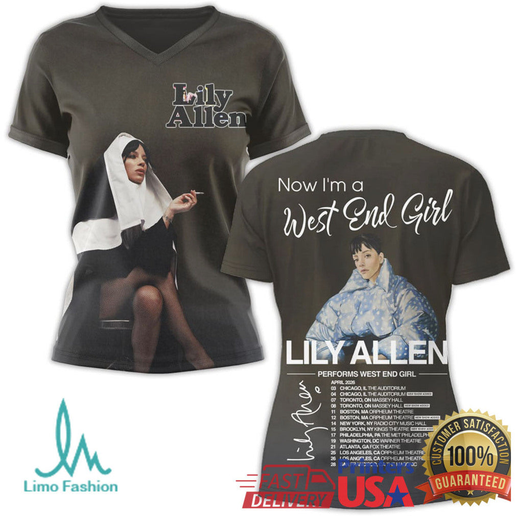 Lily Allen Performs West End Girl 2026 Concert Tour Shirt - Limotees LLC