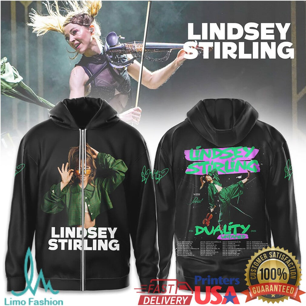 Lindsey Stirling Duality Tour 2024 2025 World Tour Concert Hoodie - Limotees LLC