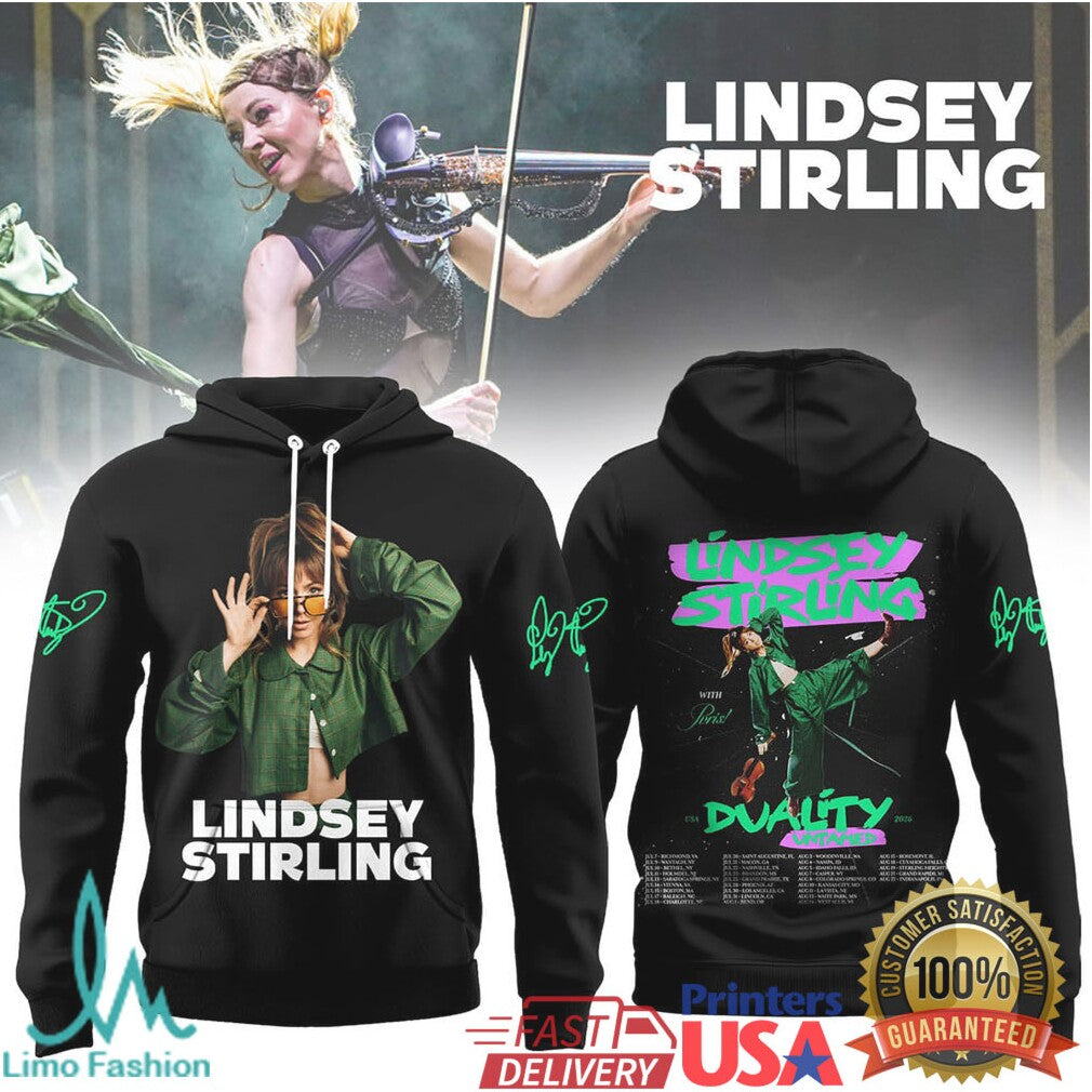 Lindsey Stirling Duality Tour 2024 2025 World Tour Concert Hoodie - Limotees LLC