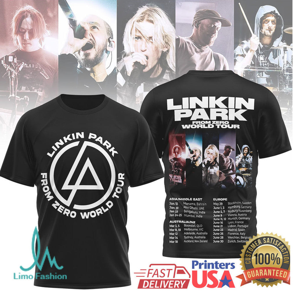 Linkin Park From Zero World Tour 2026 Logo & Photo Band T Shirt - Limotees LLC