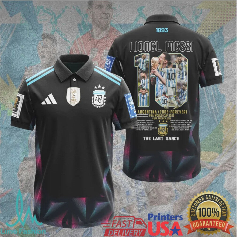 Lionel Messi Argentina The Last Dance 2005 Forever Career Tribute Vintage Retro Fans T Shirt