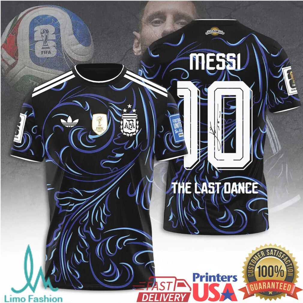 Lionel Messi Argentina The Last Dance World Cup Champion Fans Football Soccer T Shirt - Limotees LLC