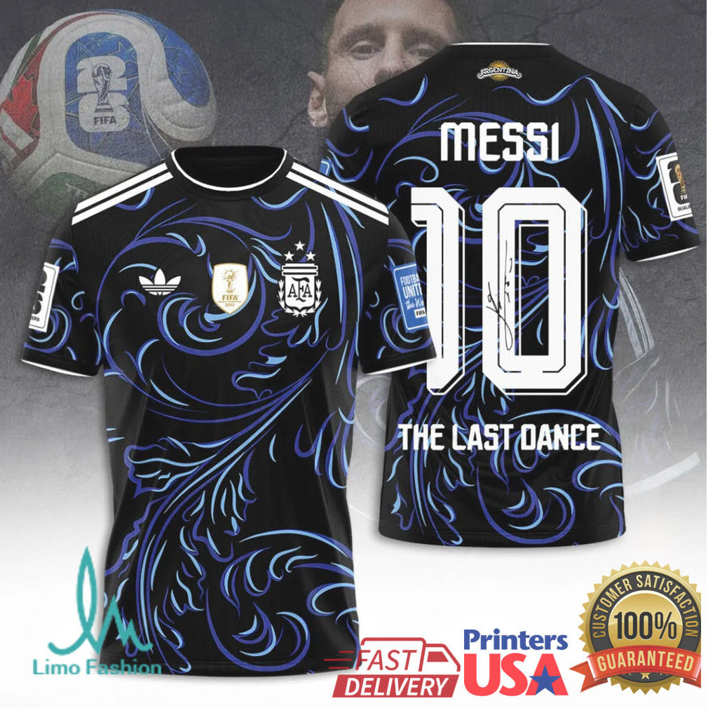 Lionel Messi Argentina The Last Dance World Cup Champion Fans Football Soccer T Shirt - Limotees LLC