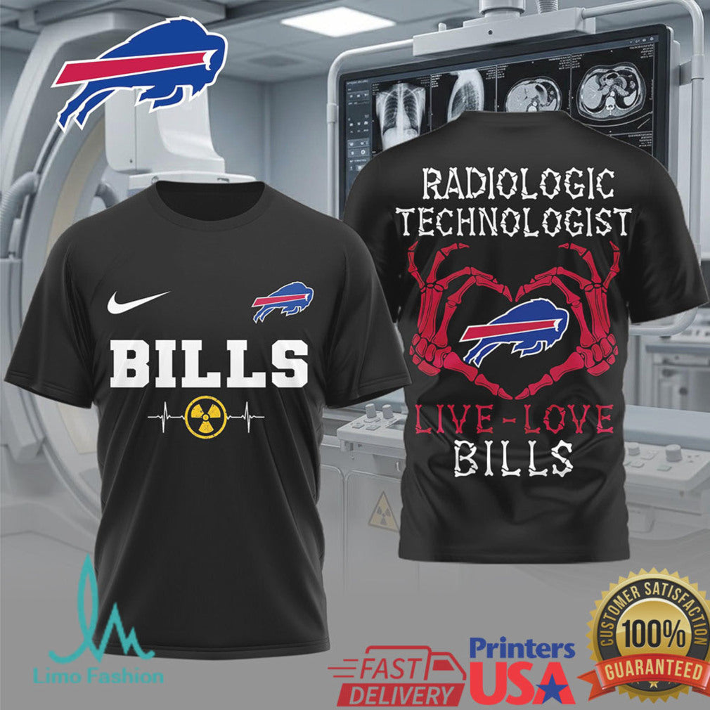 Live Love Bills Radiologic Technologist T Shirt Buffalo Football X Ray Tech Fan T Shirt - Limotees LLC