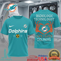 Live Love Dolphins Radiologic Technologist T Shirt Miami Football X Ray Tech Skeleton Design