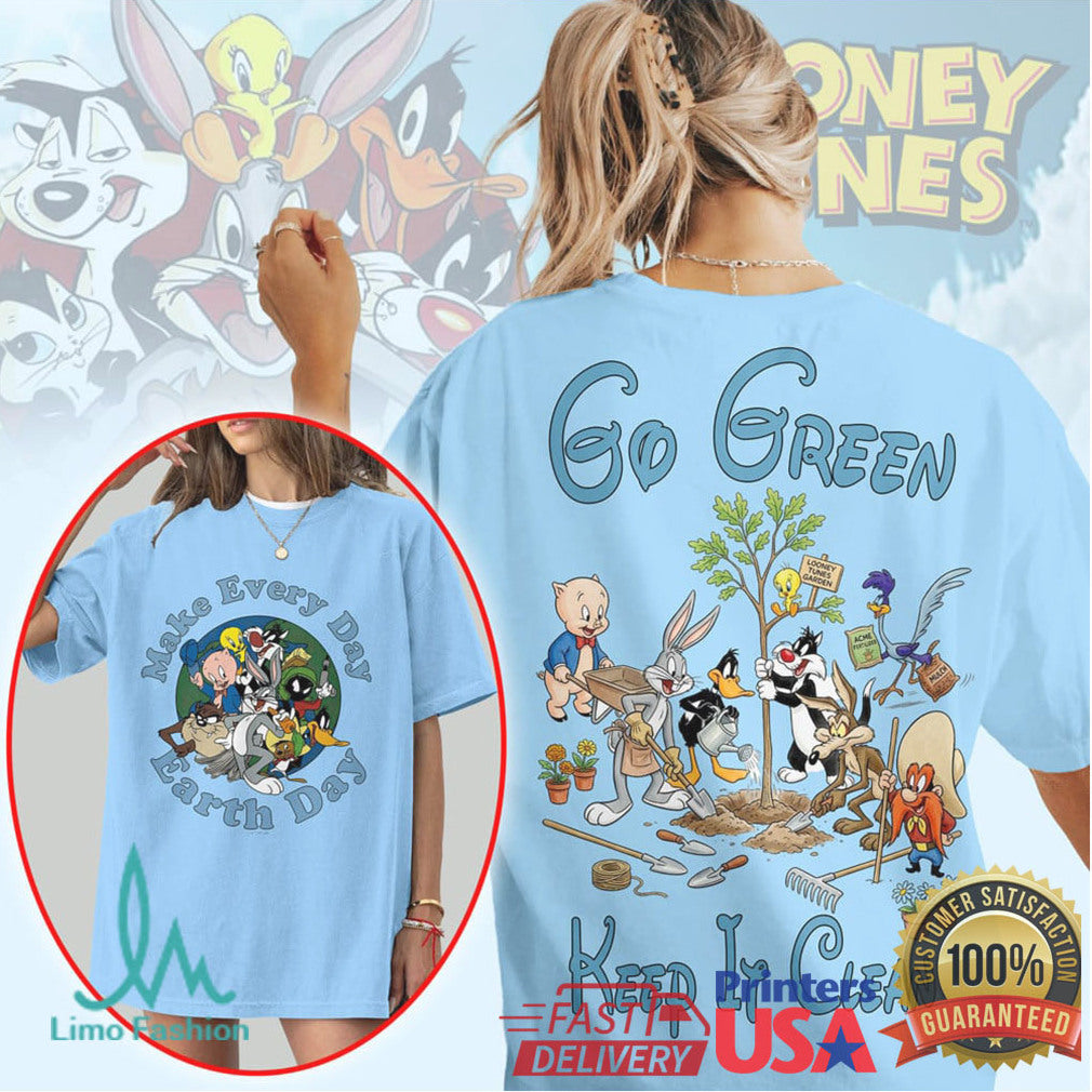 Looney Tunes Earth Day T Shirt Go Green Keep It Clean Nature T Shirt - Limotees LLC