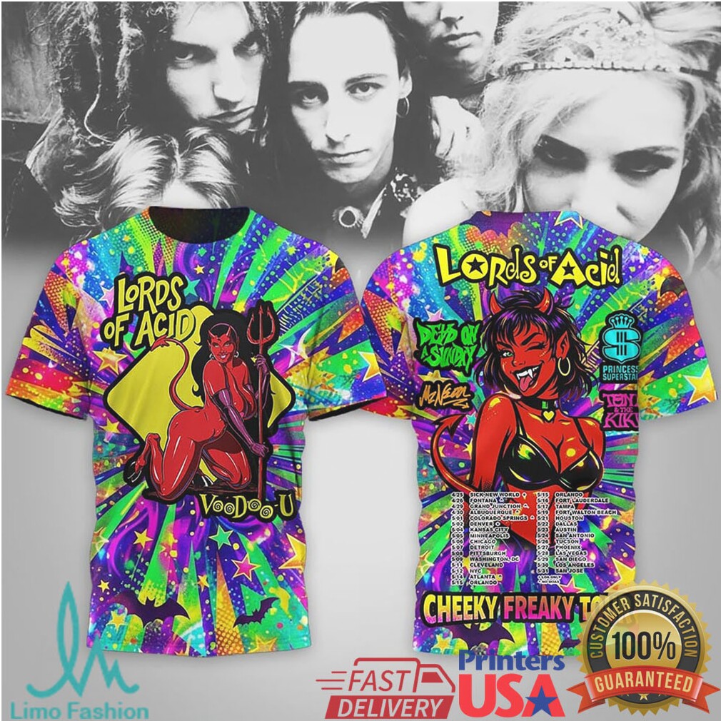 Lords of Acid Cheeky Freaky Tour 2026 Voodoo U Graphic T Shirt - Limotees LLC