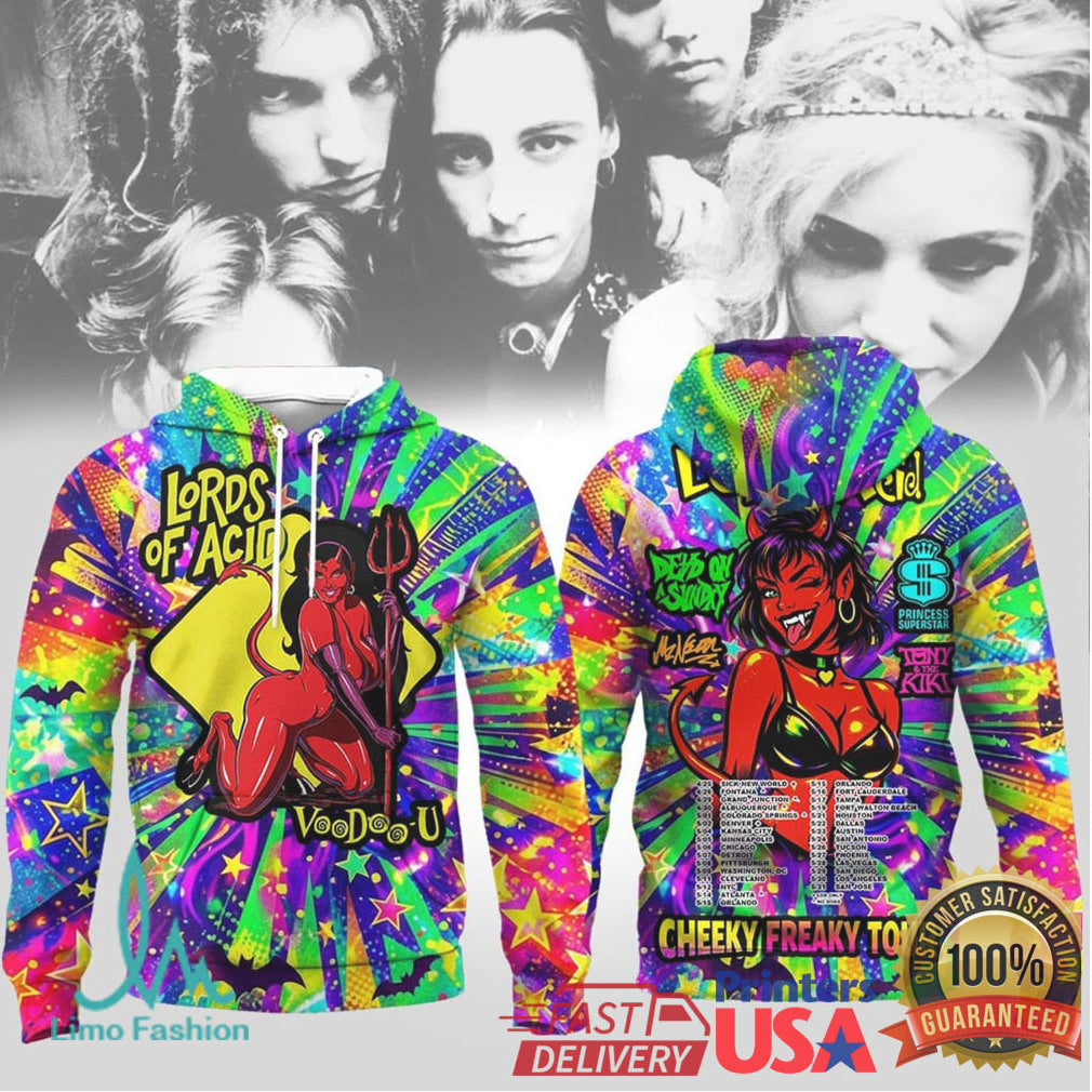 Lords of Acid Cheeky Freaky Tour 2026 Voodoo U Graphic T Shirt - Limotees LLC