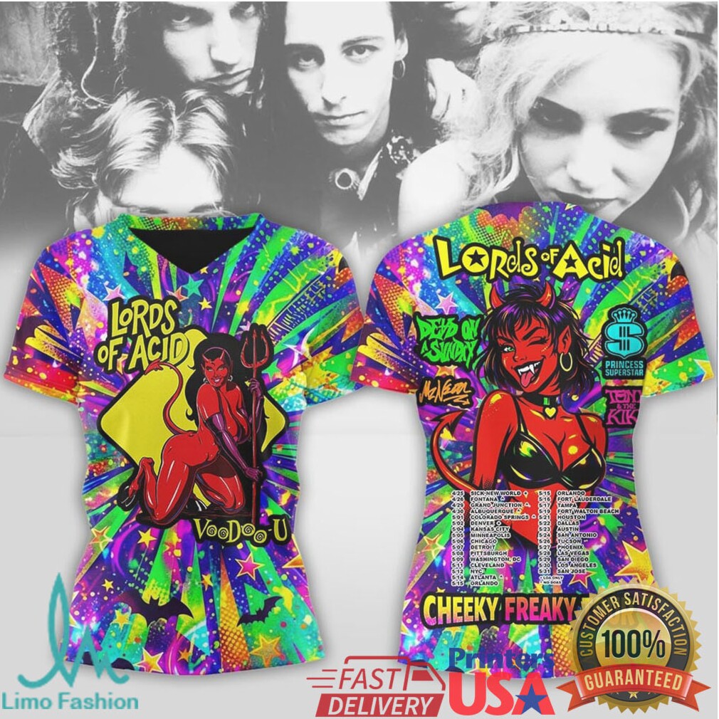Lords of Acid Cheeky Freaky Tour 2026 Voodoo U Graphic T Shirt - Limotees LLC