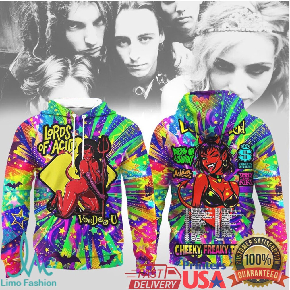 Lords of Acid Cheeky Freaky Tour T Shirt Voodoo U Devil Girl Psychedelic T Shirt - Limotees LLC