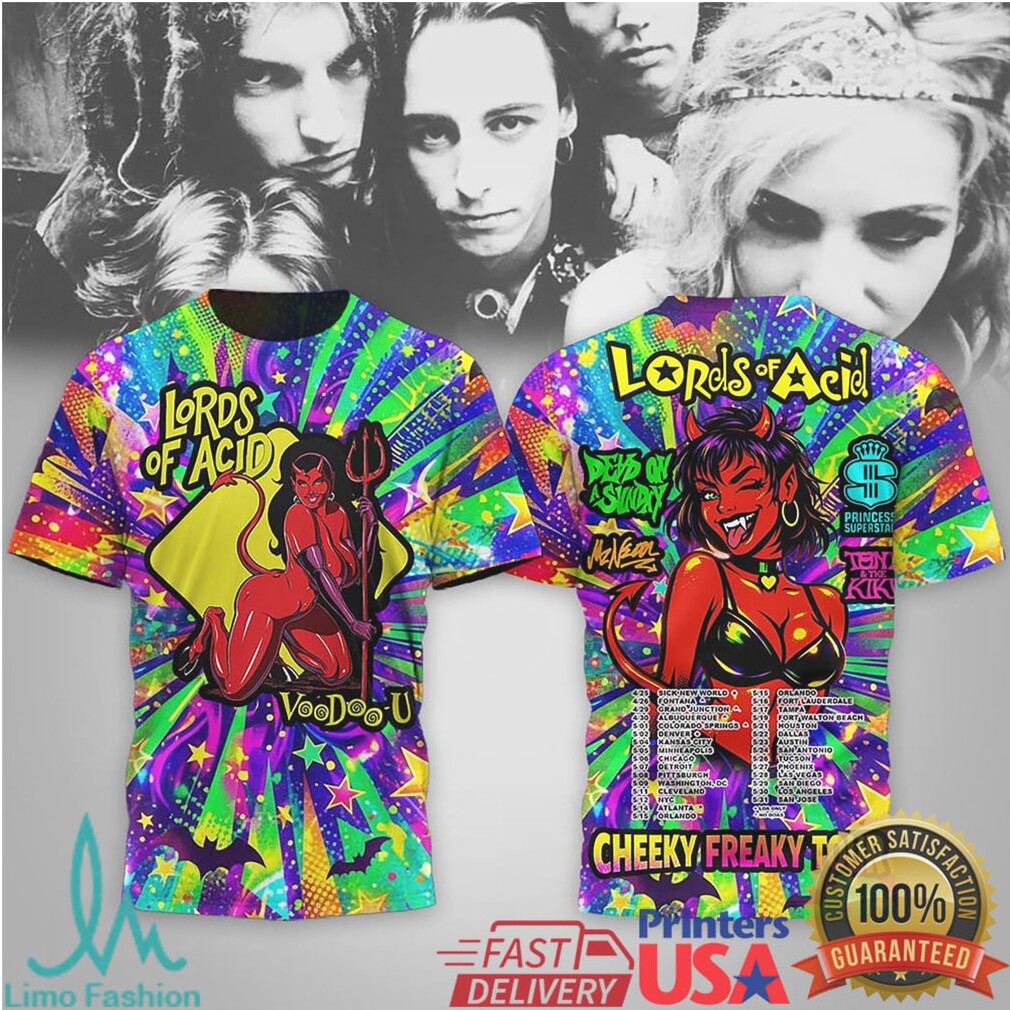 Lords of Acid Cheeky Freaky Tour T Shirt Voodoo U Devil Girl Psychedelic T Shirt - Limotees LLC