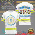 Los Angeles Chargers Firefighter Snoopy NFL Fire Dept T Shirt - Limotees LLC