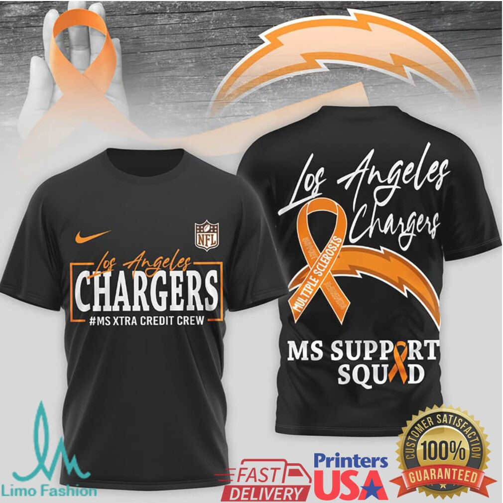 Los Angeles Chargers MS Support Squad Multiple Sclerosis Awareness T Shirt - Limotees LLC