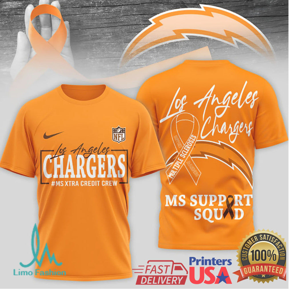 Los Angeles Chargers MS Support Squad Multiple Sclerosis Awareness T Shirt - Limotees LLC