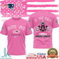 Los Angeles Chargers & New England Patriots Tackle Breast Cancer Pink Out Ribbon T Shirt - Limotees LLC