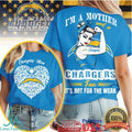 Los Angeles Chargers Official NFL I Am A Mother 3D Shirt - Limotees LLC