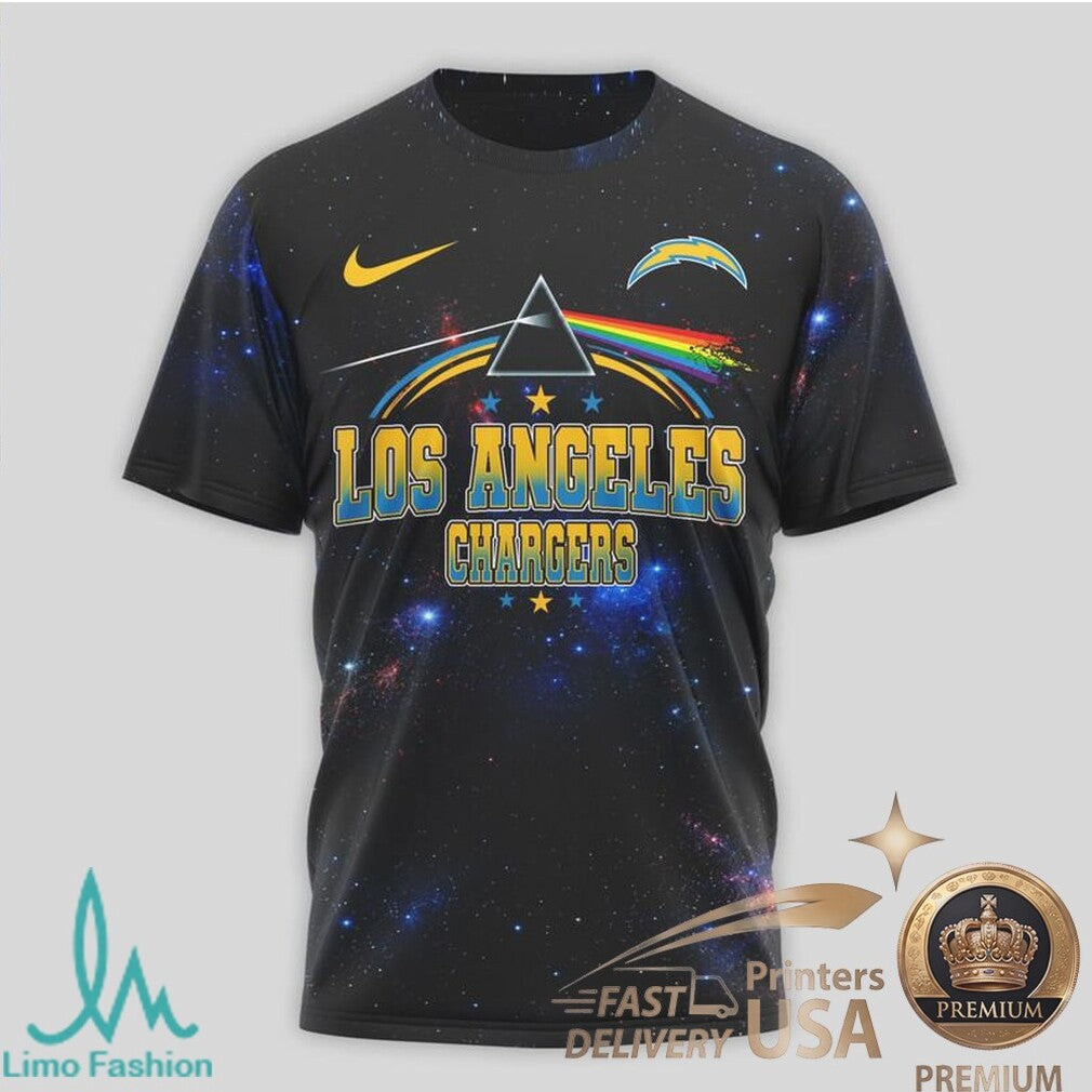 Los Angeles Chargers Pink Floyd Dark Side Of The Moon Fan T Shirt - Limotees LLC
