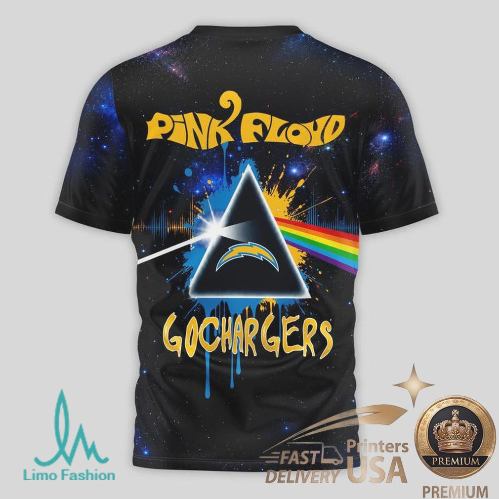 Los Angeles Chargers Pink Floyd Dark Side Of The Moon Fan T Shirt - Limotees LLC