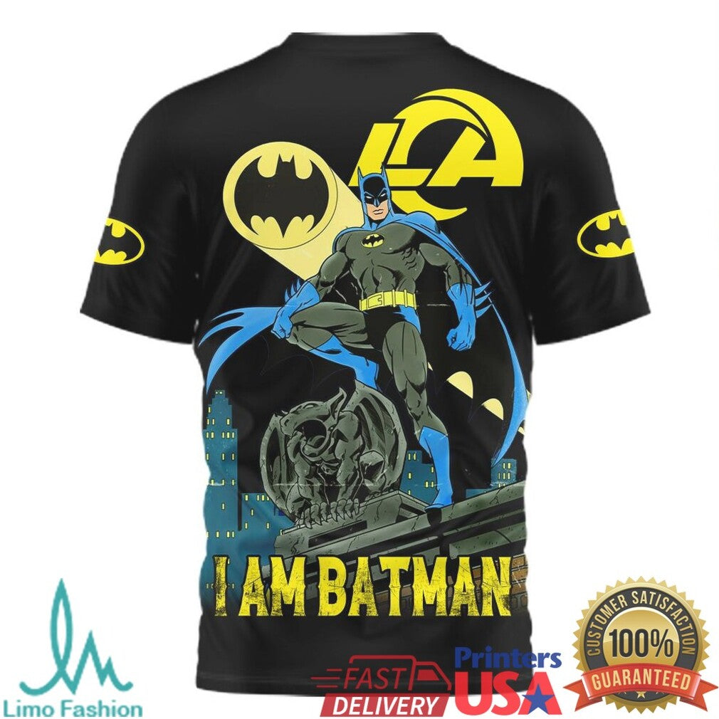 Los Angeles Chargers x Batman Mashup I Am Batman Graphic T Shirt - Limotees LLC