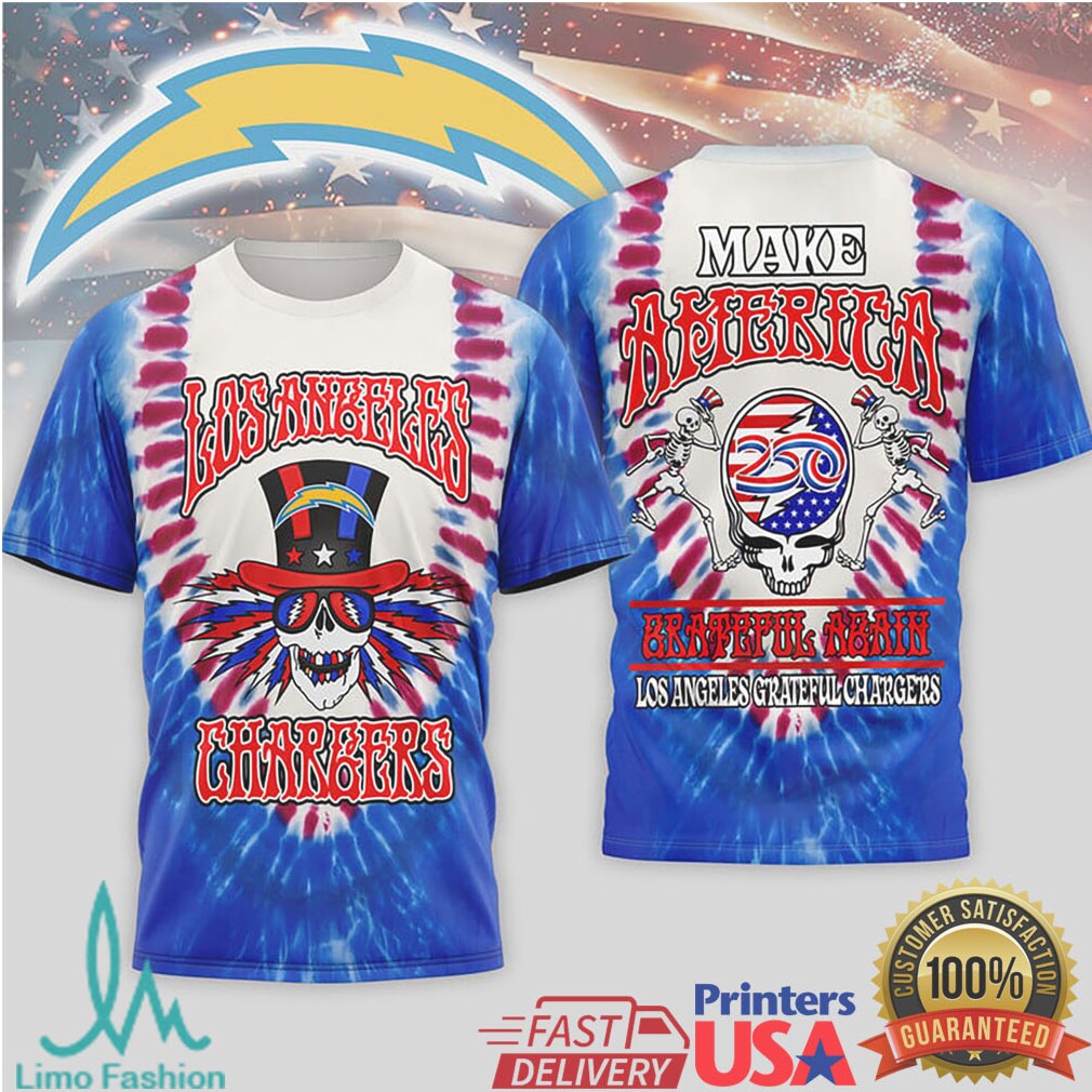 Los Angeles Chargers x Grateful Dead Tie Dye T Shirt