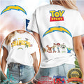 Los Angeles Chargers x Toy Story Lightning Bolt White T Shirt - Limotees LLC