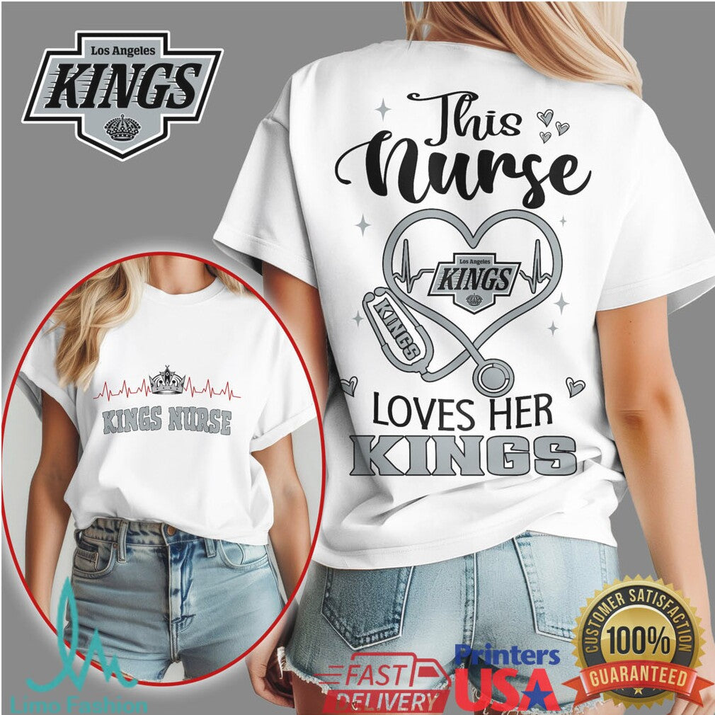 Los Angeles Kings Nurse T Shirt NHL Hockey Fan Nursing Gift - Limotees LLC