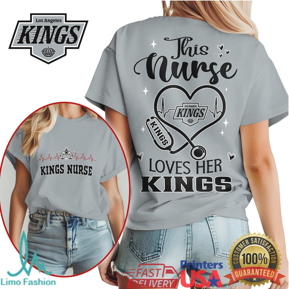 Los Angeles Kings Nurse T Shirt NHL Hockey Fan Nursing Gift - Limotees LLC