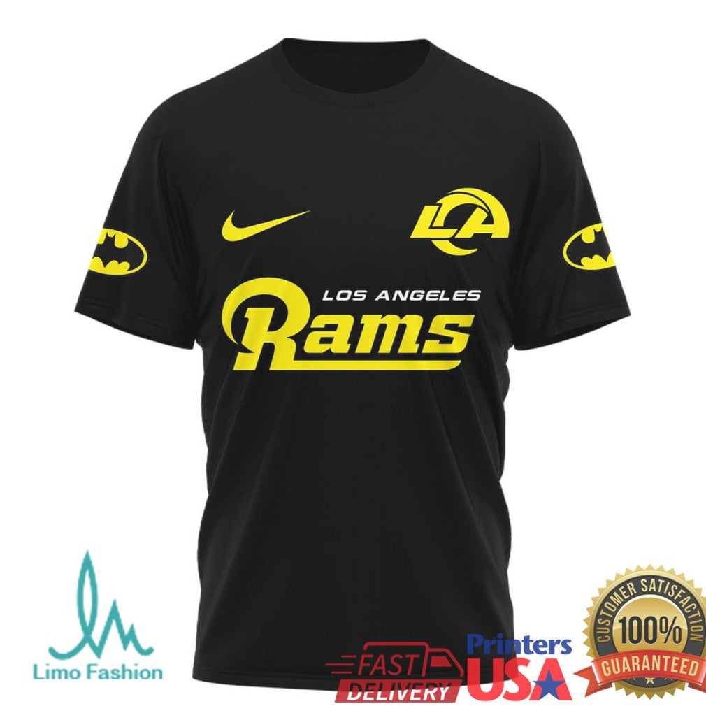 Los Angeles Rams Batman Gotham Style NFL Football Graphic T Shirt - Limotees LLC