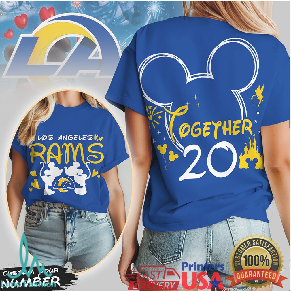 Los Angeles Rams Custom Mickey Mouse “Together 20” Disney Couple T Shirt - Limotees LLC