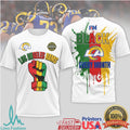 Los Angeles Rams Juneteenth Fist Black Every Month T Shirt - Limotees LLC