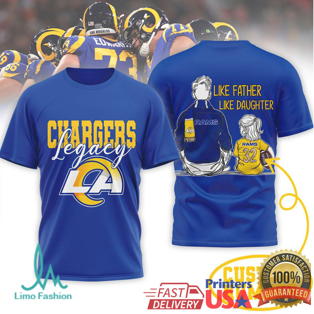 Los Angeles Rams Legacy Personalized Fan Shirt Father & Son Football - Limotees LLC