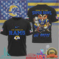 Los Angeles Rams Official Bad Bunny NFL Road To Super Bowl 3D Shirt - Limotees LLC