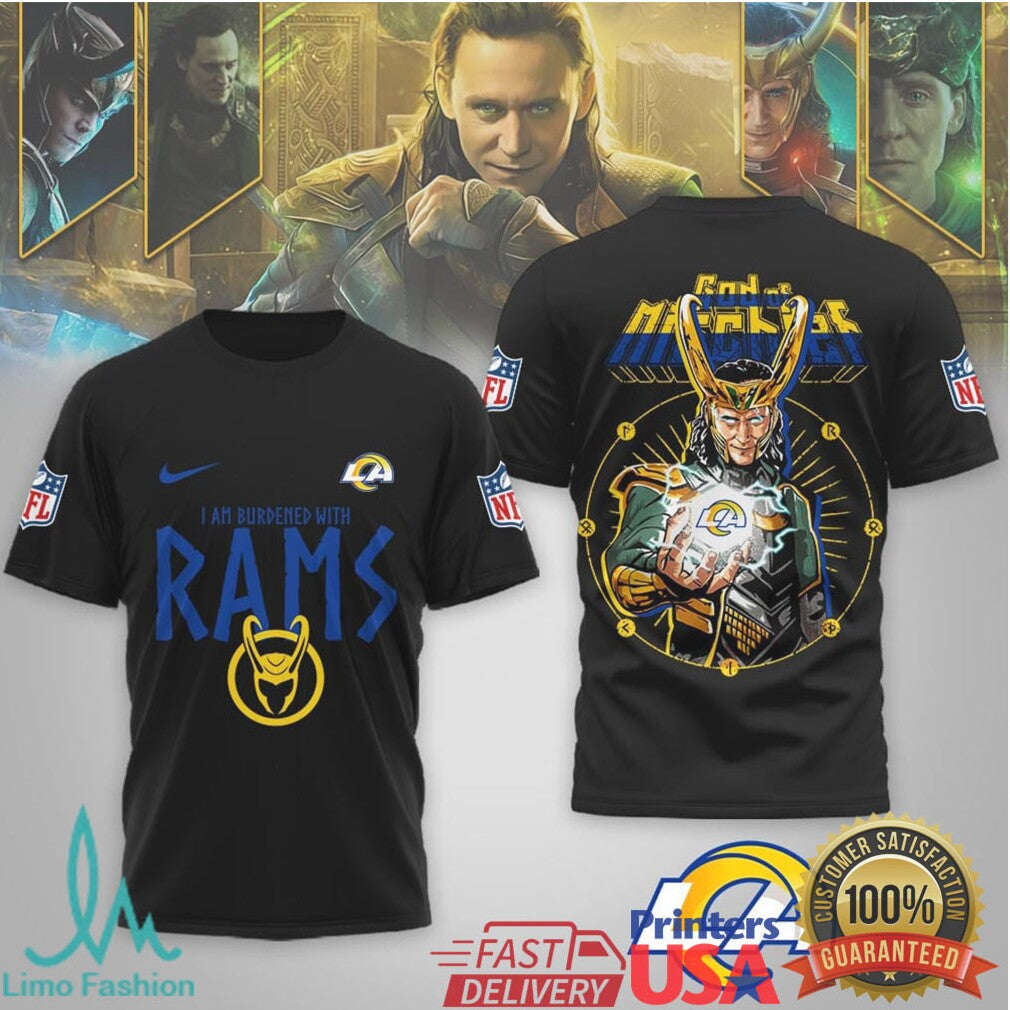 Los Angeles Rams Official Loki NFL God Of Mischief 3D Shirt - Limotees LLC