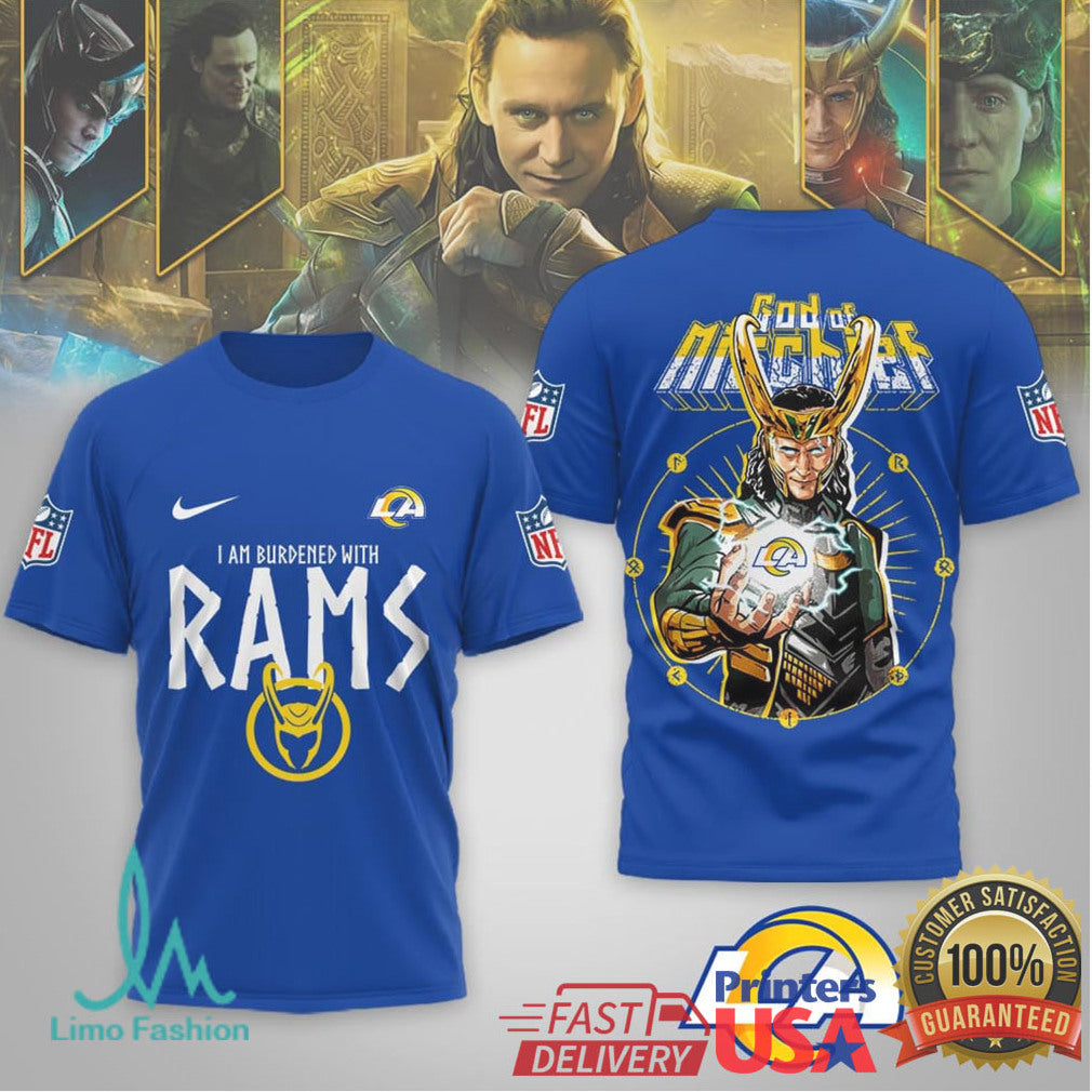 Los Angeles Rams Official Loki NFL God Of Mischief 3D Shirt - Limotees LLC