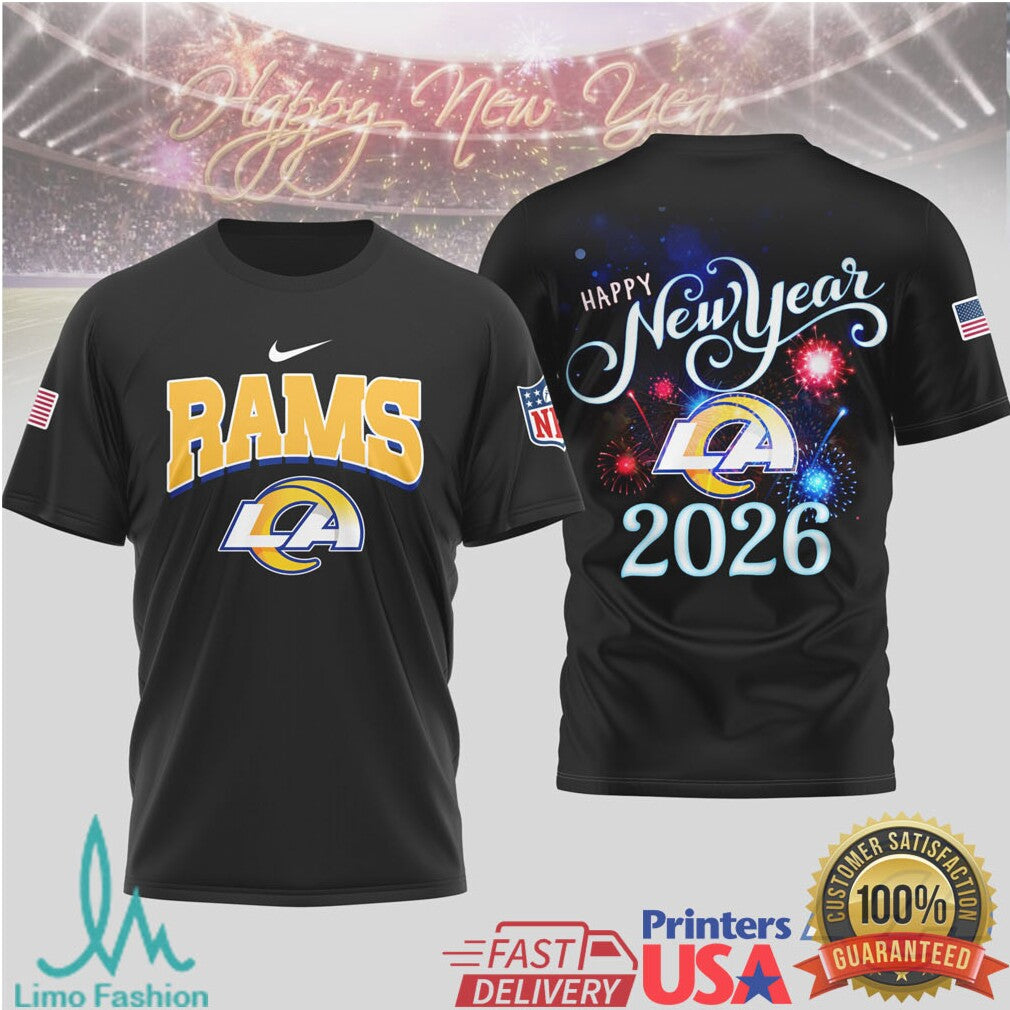 Los Angeles Rams Official NFL Happy New Year 2026 3D Shirt - Limotees LLC