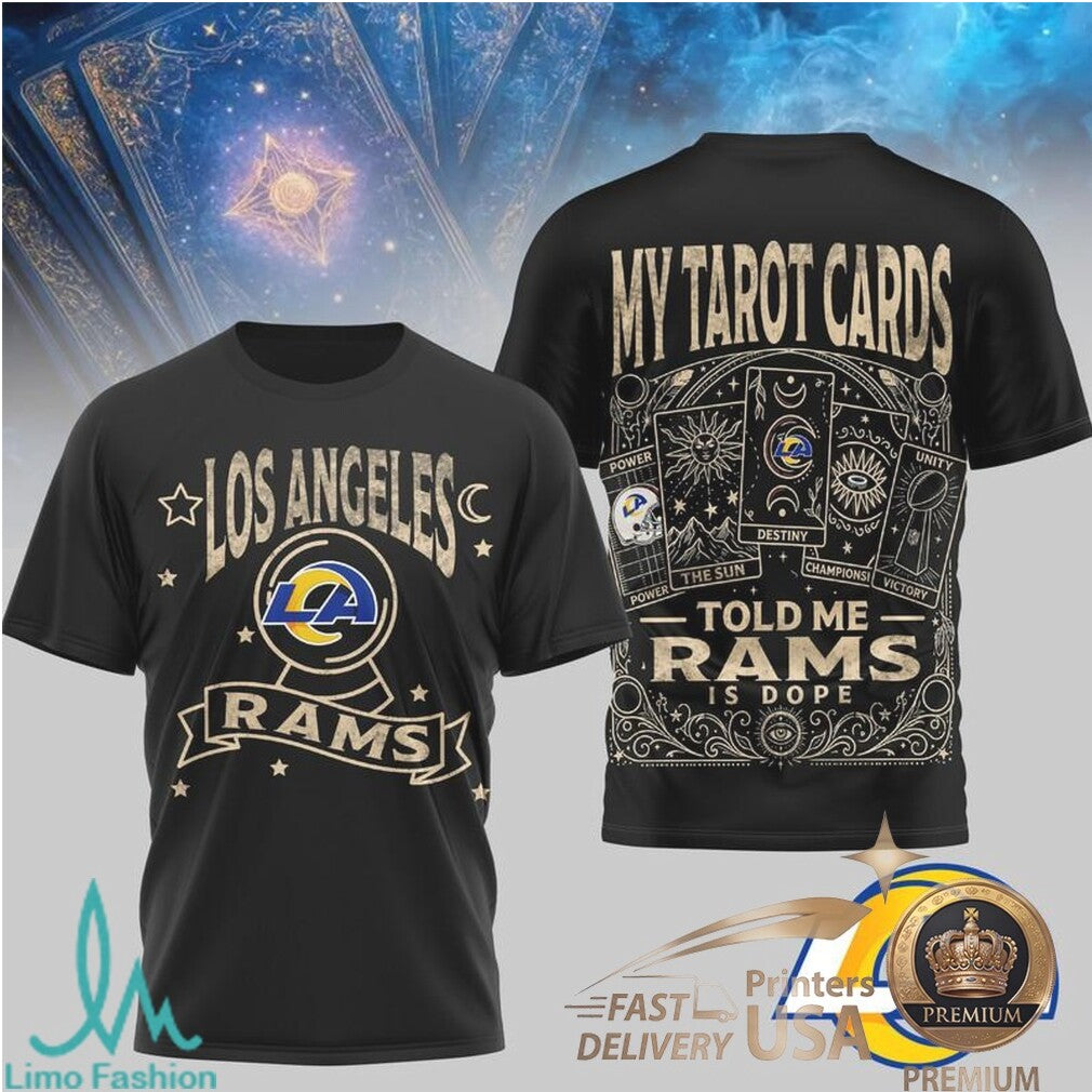 Los Angeles Rams Tarot Card Design Football Fan T Shirt - Limotees LLC