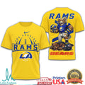 Los Angeles Rams vs. Chicago Bears Rivalry Mascot Battle T Shirt - Limotees LLC